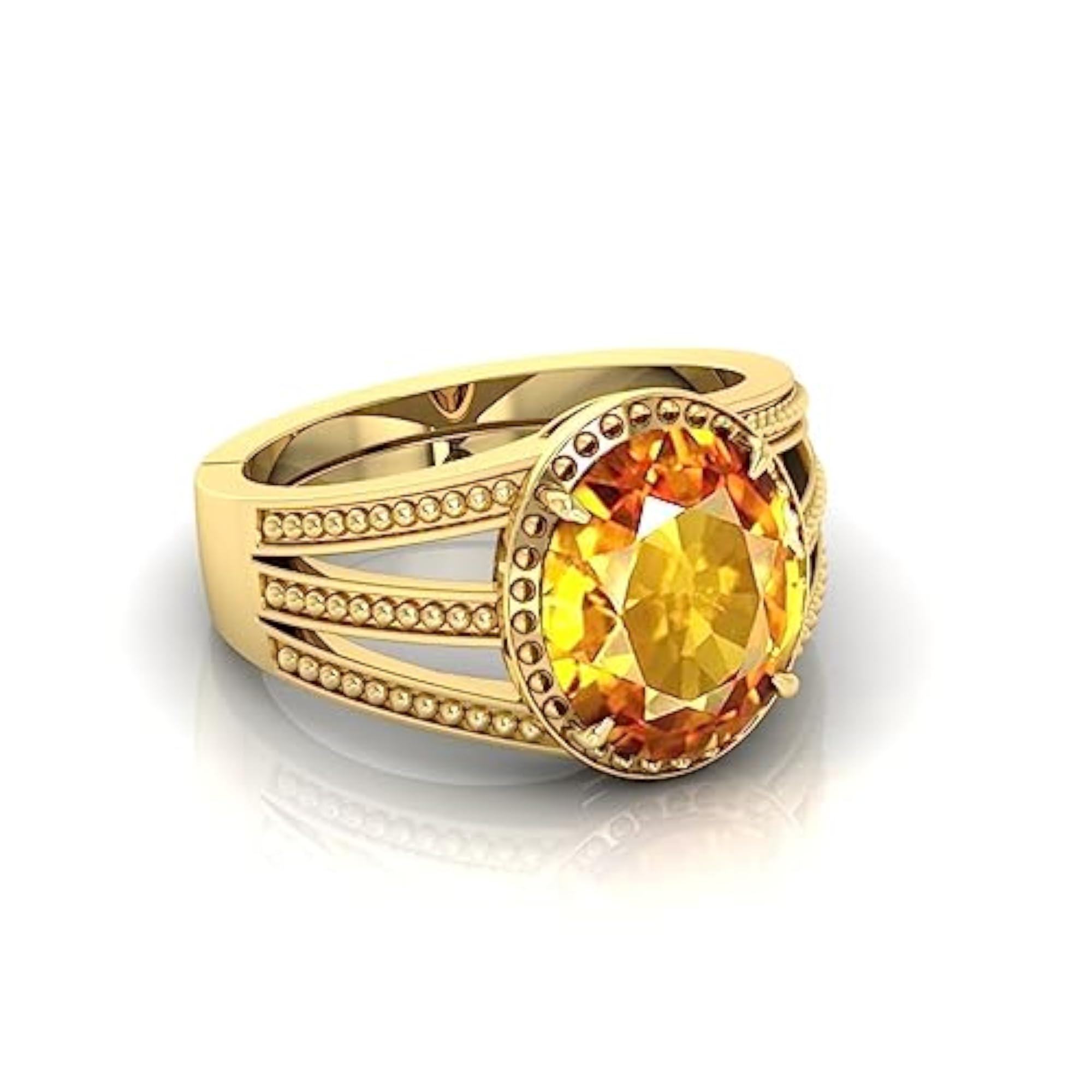 10.25 Ratti Yellow Sapphire Adjustable Ring, Lab Certified
