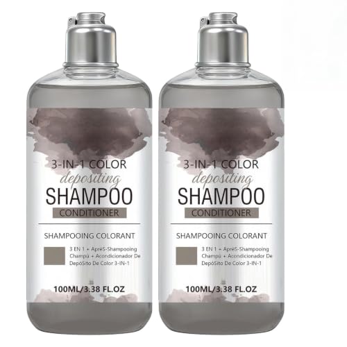 Shampoing colorant cendré pour masquer les cheveux gris et assombrir la chevelure facilement