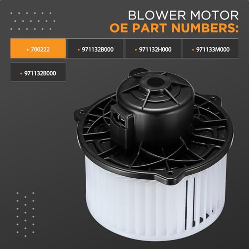 Image of HVAC Blower Motor 700222 Compatible with Hyundai 07-09 Santa Fe, 07-12 Veracruz, 07-10 Elantra, 09-13 Genesis, 11-13 Equus, Heater Blower for 971132B000, 971132H000 A /C Blower Motor Assembly