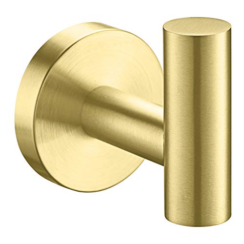 Nolimas Brushed Gold Toilet Paper Holder SUS304 Stainless Steel Towel Hook Wall Mounted Anti Rust Bathroom Towel Bar