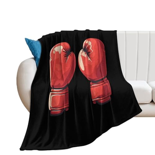 Boxing Gloves Soft Flannel Blanket Throw Fashion Plush Blankets Lightweight Throws for Couch Bed 60