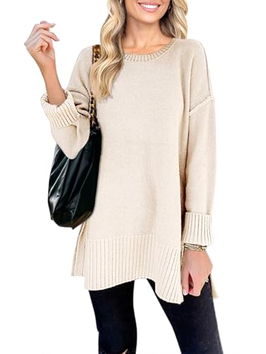 トップス CALEE ALLOVER PATTERN SWEAT Amazon.com: KevaMolly Womens Long Sleeve Sweaters Orange