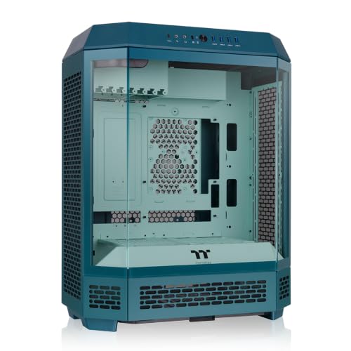 Image of Thermaltake Tower 600 Mid Tower; 2x140mm CT Fans Included; 420mm Radiator Support; 400mm GPU Clearance; Hidden Connector Support; Rotatable PCIe Slots; Transformative Teal; CA-1Z1-00MTWN-00
