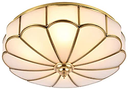 Lustre plafonnier rond E27 en verre D35cm pour couloir et maison Liviroom Classe A++