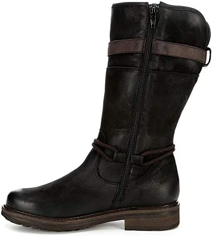 Highland Creek Womens Water Repellent Mid Calf Leather Boot Shoes, Black, US 10.5 | Image 3