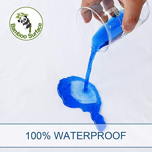 Springspirit Twin Mattress Protector Waterproof, Cooling Bamboo Twin Mattress Pad Cover Fitted Up To 14'' Depth Pocket #TOP1