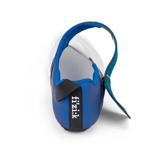 Fizik Men's Transiro Hydra Triathlon-Biking-Shoes, White/Metallic Blue, 12.54