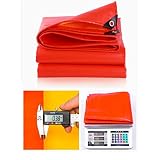 GXYAWPJ Heavy Duty-Red plandeka z oczkami, wodoszczelna i odporna na rozerwanie, grubość 0,38 mm, do użytku na zewnątrz, do ogrodu, na samochód ciężarowy, 200 g/m² (rozmiar: 5 x 7 m)