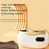 Easy Nail Trimmer for Thick Toenails, 2-in-1 Electric Nail Clipper & Polisher, with 2 Speeds & LED Light, Painless & Safe Grooming for Adults and Seniors (White) - Image 3