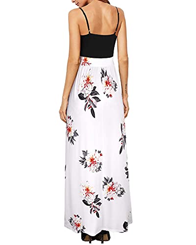 Image of Newshows Women's 2026 Lightweight Summer Wedding Guest Beach Vacation Casual V Neck Split Flowy Maxi Dress