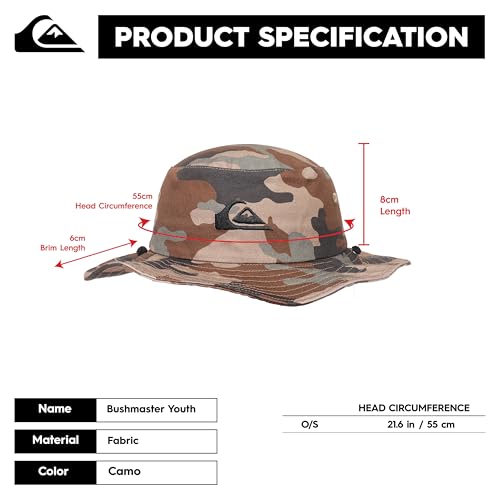 Image of Quiksilver Boys' Quiksilver Kid's Bushmaster Sun Protection Floppy Visor Bucket Hat