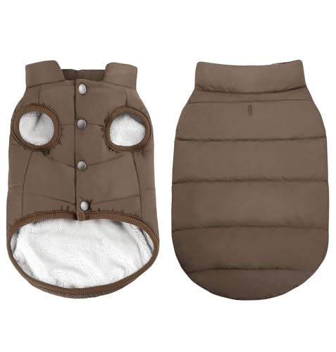ASENKU Hundemantel Winter Hundemantel wasserdichte für Grosse Hunde Warme Fleece Hundejacke mit Geschirr Winddichte Wintermantel Hund Kleidung L