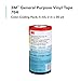 3M General Purpose Vinyl Tape 764, Color Coding Pack, 6 Roll per Pack, Great for Light Traffic Floor Marking Tape, Safety, and Bundling