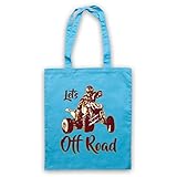 My Icon Art & Clothing Let's Off Road Quad Biking UTV ATV Tote Bag, Sky Blue