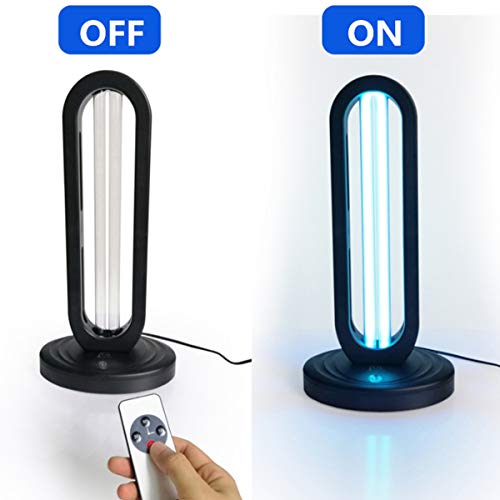 UV Light disinfection Lamp with Ozone for Odor Room Air Purification (Remote Control Included) 99.99% Sanitization Rate Premium 38W 110V for Home & Office