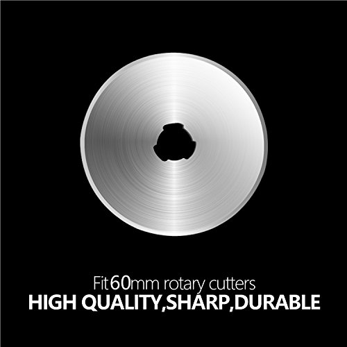 Somolux 60Mm Rotary Blades 5 Pack Fits Olfa,Fiskars,Truecut,Dafa Cutter Replacement, Quilting Scrapbooking Sewing Arts Crafts,Sharp And Durable #TOP2