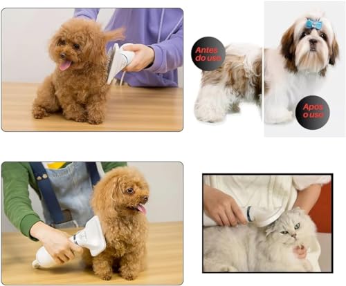 MEVS Secador Escova pelo Pet Cachorro Gato 2 em 1 Multi Temperatura Portátil 110V