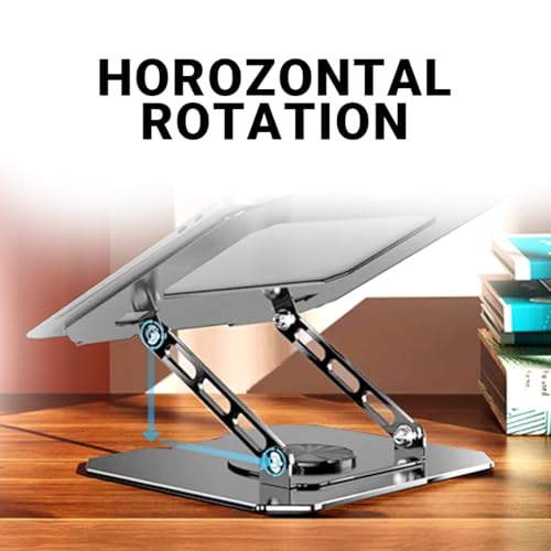 Image of Ant Riser 30, Aluminium Tilt Adjustable Laptop Stand for Desk, Metal Foldable Laptop Riser, Portable Laptop Holder Mount, Ventilated Cooling Computer Notebook Stand for 10-17 inch Devices Grey