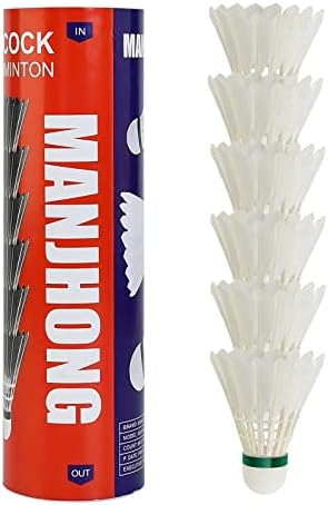 MANJHONG Badminton Feather Shuttlecocks Training Birdies Set for Racket Sports MANJHONG Badminton Feather Shuttlecocks Training Birdies Set for Racket Sports