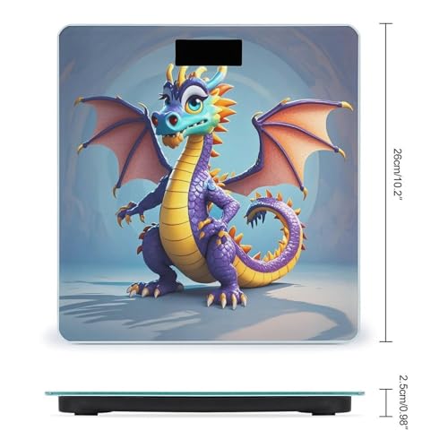 Báscula digital para baño con diseño de dragón miniatura 2
