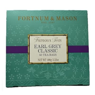 Fortnum و Mason Earl Gray Classic 50 Count Tea Bags (1 Pack)
