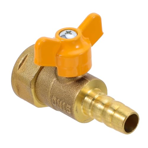 DECORNIJIA Válvula de Bola de Latón 1/2 Rosca Hembra Válvula de Gas para Estufa de Camping para Estufa de Gas con Manija Resistente y Propano