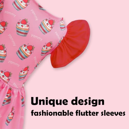 Image of CuteBone Frilly Dog Dress Princess Puppy Birthday Dresses with Ruffled Sleeves Cat Clothes Outfit for Small Dogs Girl Pet Apparel