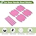 HOPESPANNER Universal 92x98mm Car Door Cup Protector Sticker Anti-Scratches+Auto Door Handle Protective Film 1 Set Pink