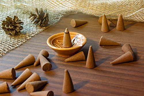 Image of Aromatherapy 4 Centimeters (120 Cones) Big Size Incense Dhoop Cone with Fragrances (Rose, Jasmine, Chandan, Lavender) (120 Cones (240 Grams))