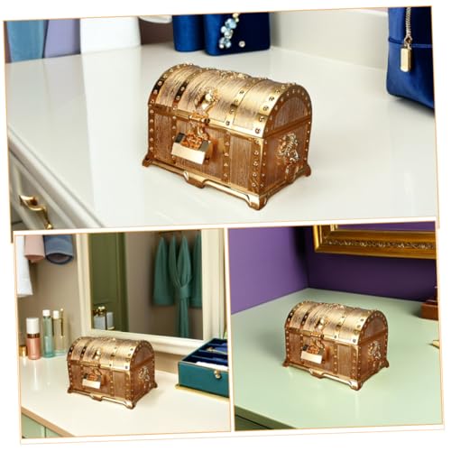 Boîte de rangement à double compartiment rétro pour coiffeuse