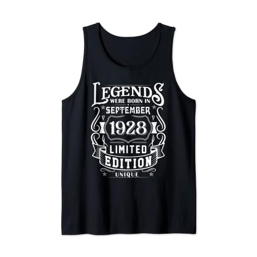 Cumpleaños Septiembre 1928 Edición Limitada Regalo Vintage Camiseta sin Mangas