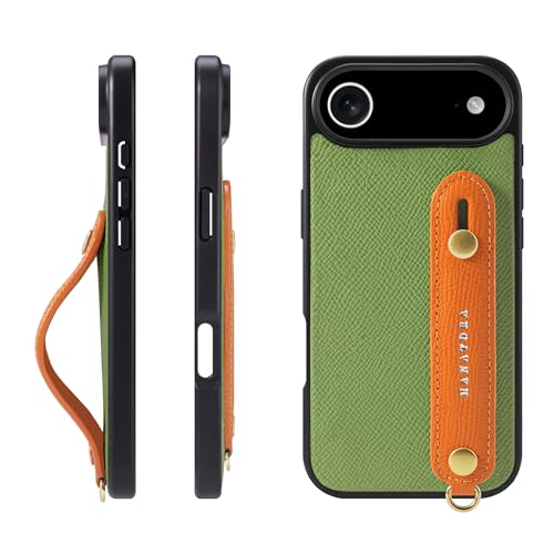 HANATORA for iPhone 17Air �P�[�X �{�v �ϏՌ� �w�ʃx���g �X�}�z�P�[�X �X�}�z �X�^���h�@�\ �l�b�N �X�g���b�v �t�� �G���{�X���U�[ �M�t�g �}�O�l�b�g�Ȃ� ���F�[���N���P�b�g+�I�����W NGH-17Air-VertCriqu