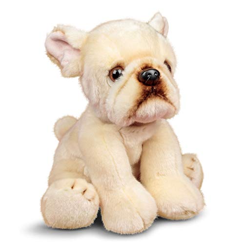 Animigos Plüschtier Französische Bulldogge, Stofftier im realistischen Design, kuschelig weich, ca. 23 cm groß, Grau