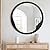 AOAOPQ Wall Mirror Frame Wood Decoration for Living Room Vanity Bedroom Entryway Wood Round Mirror Wall Mounted Circle Mirrors Vanity 20 inch Black