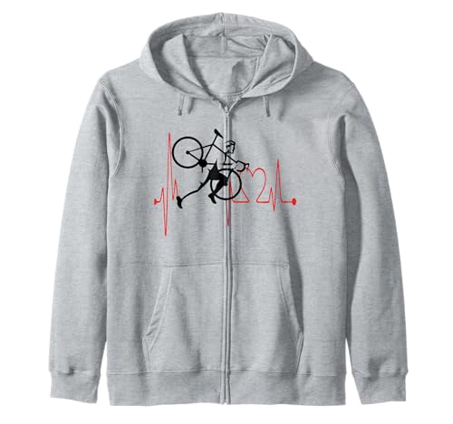 Cyclocross My Heartbeat Bike Racing Bicicleta Amantes del ciclismo Sudadera con Capucha