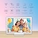 FRAMEO WiFi Digital Picture Frame with Battery 10.1 inch Super Slim,Rechargeable Photo Frame,32GB HD IPS Touchscreen, Auto-Rotate, Easy Set up Share Photo or Video via Frameo APP