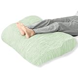 アシモッチ® 正規品 『整体師に聞いた理想的な 足枕 』 冷感 就寝用 反り腰 ワイドサイズ【カバー洗える/本体丸洗い可能】 プレゼント 【オーダーメイド高さ調整/補充綿付き】(クールグリーン(冷感))