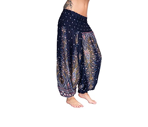 Mienloco Damen Haremshose Jumpsuit Aladinhose, Design A9, Einheitsgröße (S-L)