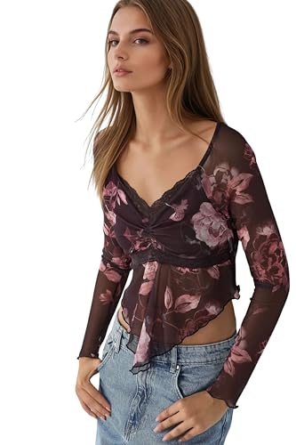 Slim Fit V-Neck Floral Blouse
