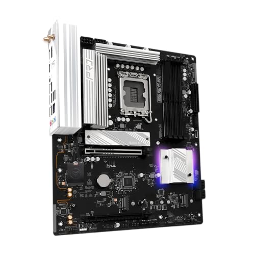 Image of ASRock B860 Pro RS WiFi 6E Intel Core Ultra (Series 2) DDR5 up to 8666+ (OC) MHz 256GB M.2 LGA1851 ATX Motherboard BIOS Flashback SATA3 6.0 Gb /s PCIe 5.0 Realtek 2.5G LAN M.2