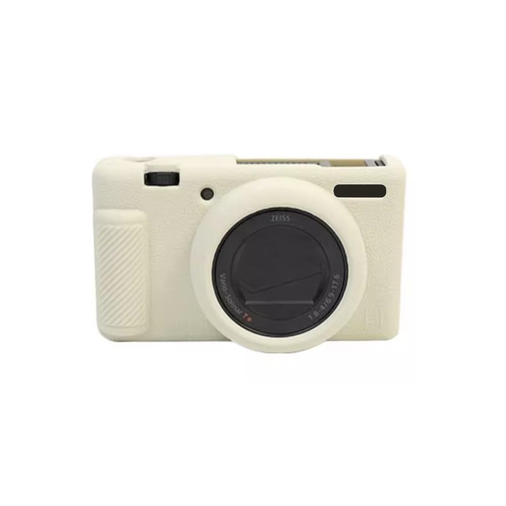 Custodia per fotocamera bianca in morbido silicone antiscivolo texture armatura copertura protettiva per fotocamera Sony ZV-1 II