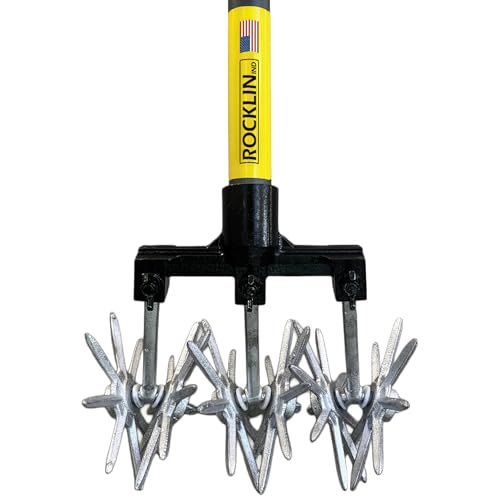 Heavy-Duty Rotary Cultivator with 2X Steel Tines for All Soil Types - Till Aerate Weed & Mix Soil | 60 Extra Long Handle for Dad Husband Grandpa & Gardeners
