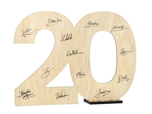 CONTRAXT Cartão de 20º aniversário. Cartão de felicitação presente original de feliz aniversário festa 20 anos aniversário meninas meninos amigas amigos casamento de porcelana