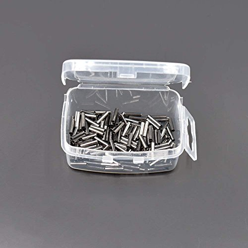 200 Pieza/ Caja Manga de Crimpado de Pesca de Latón Conector de Pesca Terminales con Hilo de Acero Pesca (ID(mm) 3.0--200pcs)