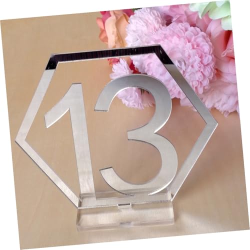 Support numéro de table mariage acrylique miroir pour guider les invités