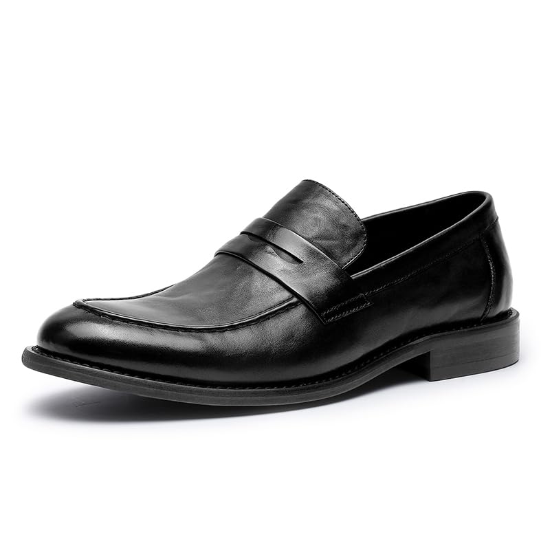 Men’s Slip-On Oxfords, Leather Dress Shoes for Business