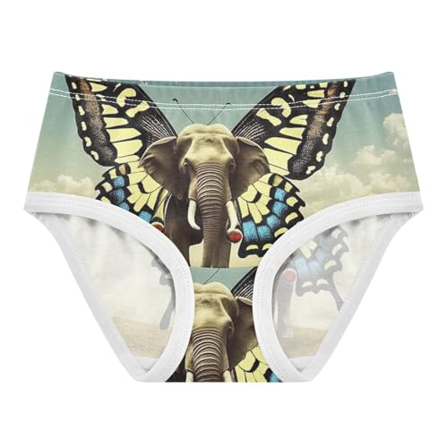 Elephant Butterfly Girl Panties Cute Toddler Girls Underwear Cotton Aesthetic Underpants Briefs 2t