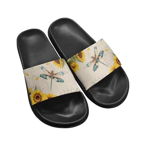 Jeiento Womens Slip On Sandals Non Slip Bathroom Slippers Comfy Lightweight Thick Sole Slides Sandal for Beach Pool Gym