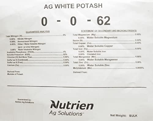 0-0-62, Water Soluble Potash Fertilizer, Nutrien Ag White Potash Fertilizer, … (5 Pounds) #TOP4