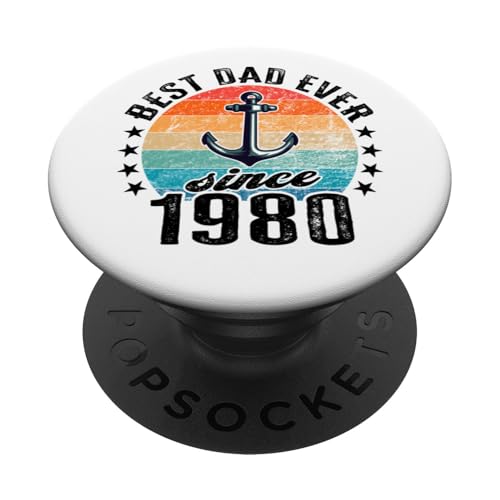 El mejor papá del mundo - no es broma - Papá desde 1980 PopSockets PopGrip Intercambiable